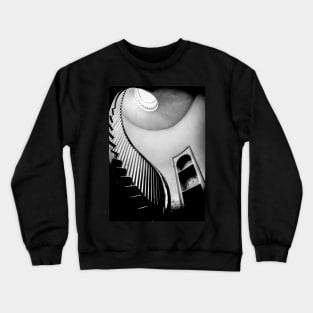 Spiral Staircase Black And White Crewneck Sweatshirt